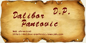 Dalibor Pantović vizit kartica